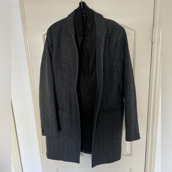 AllSaints Men’s Cashmere Blend Merton Coat XXL MSRP: $615 - Picture 3 of 8